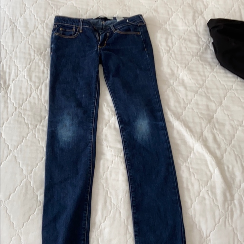 dark blue jeans